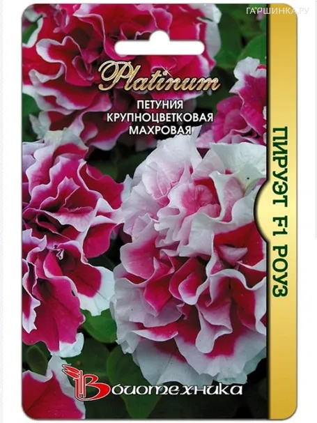 Петуния Пируэт Роуз F1 махровая крупноцветковая, 10шт
