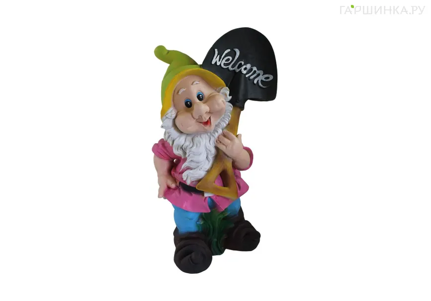 Большой гном с лопатой  31*31*72