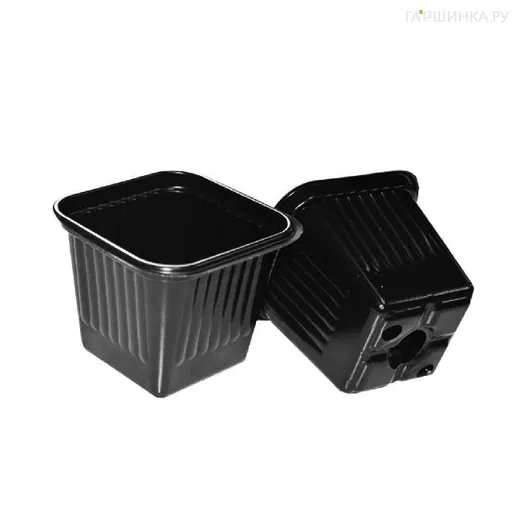 Горшок 7х7х6,5cм 10 шт технический пластик квадрат